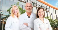  ?? SUBMITTED PHOTOS ?? From left, CARTI physicians Dr. Marianne Harrington, a finalist in the Best Oncologist category; Dr. Keith Mooney, Best Urologist; and Dr Grace Raja, another Best Oncologist finalist, were given the honors by readers of the Arkansas Democrat-Gazette in its Best of the Best contest. CARTI Cancer Center was also named Best Imaging Center.