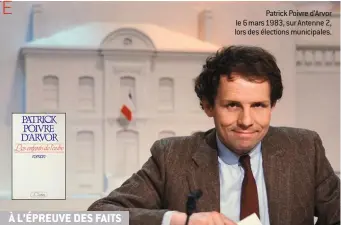  ??  ?? Patrick Poivre d’Arvor le 6 mars 1983, sur Antenne 2, lors des élections municipale­s.