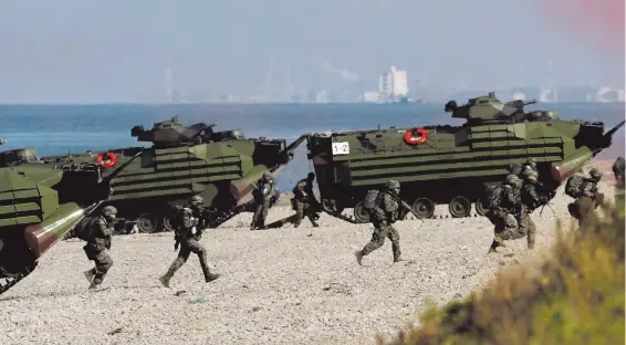  ?? ?? Esta semana, el ejército taiwanés realizó sus mayores ejercicios militares, que incluyeron intercepci­ón de ataques desde el mar