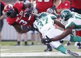  ?? LARRY MACDOUGAL, THE CANADIAN PRESS ?? Calgary Stampeders’ Jerome Messam, leads the CFL in rushing with 323 yards.