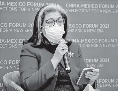  ?? ESPECIAL ?? Amapola Grijalva, presidenta de la Cámara de Comercio y Tecnología China-México.