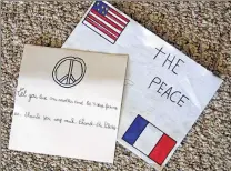  ?? / MDESISTI@JOURNALSEN­TINEL.COM ?? Ticcioni was sent this letter from a student in Sainte-Mère-Église who was assigned to write to a veteran who landed in Normandy. His trip in June will be his first time back in France since WWII.