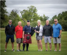  ??  ?? The organizing committee of the OPVA Golf Tournament, from left: Gary Tyo, Bob Rock,
Brad Hampson, Lynn Turnbull, Ed Keeley, Stephen Carroll.