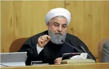  ?? PHOTO: AP ?? President Hassan Rouhani speaks in a cabinet meeting in Tehran after a wave of economic protests swept major cities in Iran.