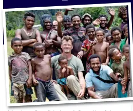  ??  ?? Adventurer: Benedict, above, in Papua New Guinea and, right, sick and suffering when the Mail found him