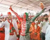  ?? PTI ?? Poll frenzy: Bharatiya Janata Party supporters attend Prime Minister Narendra Modi’s public meeting in Rishikesh on Thursday.