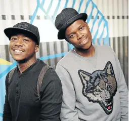  ?? / EUGENE COETZEE ?? Bongani Mohosana and Thabo Mabogwane say their brand name was misused to promote a contest.