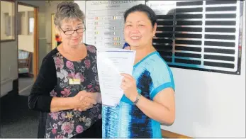  ?? PICTURE / FILE ?? Nurse Juliet Garcia, pictured (on the right) with Switzer Home general manager Jackie Simkins, deserves more support from the Kaitaia community over her bid to remain in New Zealand, John Bassett writes.