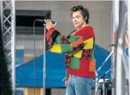  ?? Nathan Congleton, NBCU Photo Bank, via Getty Images ?? Harry Styles in the patchwork cardigan by JW Anderson that started a TikTok craze.