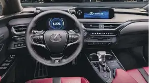  ?? LEXUS ?? The Lexus UX’s interior is based on a philosophy of less is more and includes the Remote Touch interface.