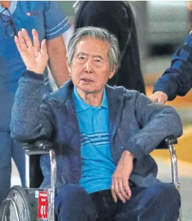  ?? Afp ?? Fujimori salió anteanoche de la clínica, en Lima
