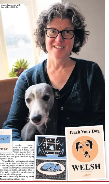  ??  ?? Anne Cakebread with her whippet Frieda