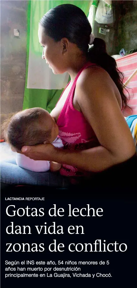  ?? FOTO DONALDO ZULUAGA ?? Nora Taborda es una mamá que le ha apostado a la lactancia como opción de vida. A pesar de todas las adversidad­es de la región donde vive, sus niños son sanos.