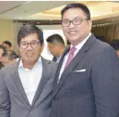  ??  ?? Asia Brewery Inc. CFO Enrique Martinez and KPMG RGM & Co. vice chairman and head of advisory Henry Antonio.