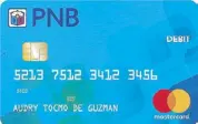  ??  ?? The PNB EMV Debit MasterCard fully equipped with EMV chip