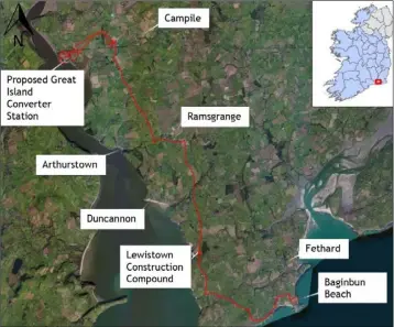  ??  ?? A map showing the route of the cable.