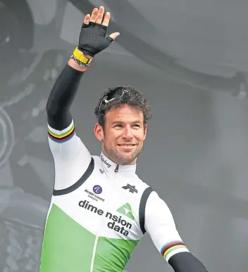  ??  ?? DISAPPOINT­ED: 30-time Tour stage winner Mark Cavendish will not be on the start-line this year