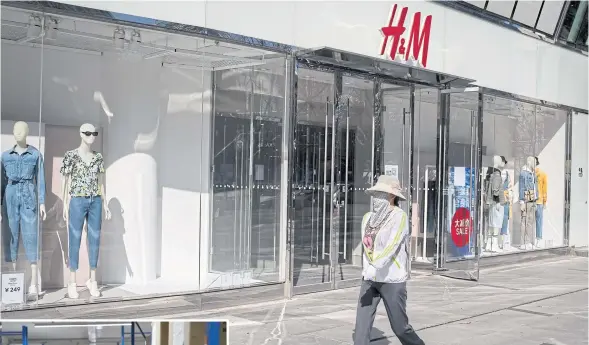  ?? AFP ?? ABOVE
H&M is among the Western ‘fast fashion’ chains pausing orders for new stock.