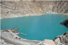  ?? AFP ?? A new lake Attabad Lake, which was formed following a landslide in January 2010, in the Gojal Valley.