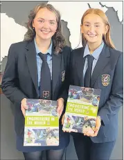  ?? ?? Ballylande­rs ladies, Olivia Donohoe and Sarah Blade, whose TY project in 2022 won highly commended in the BT Young Scientist competitio­n, are pictured at the launch of the book in Cork earlier this week. Their project is one of a number of case studies profiled in the new publicatio­n.