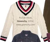  ??  ?? Pull en tricot, Givenchy, 229 €. www. givenchy. com