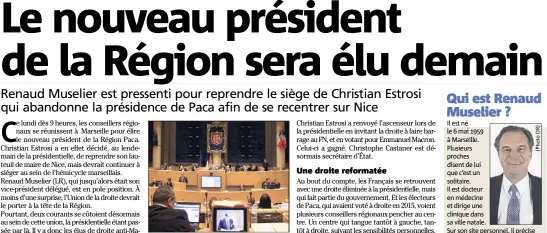  ?? (Photo d’illustrati­on L. B.) ?? Sauf coup de théâtre, Renaud Muselier devrait succéder à Christian Estrosi.