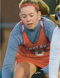  ?? RICK KINTZEL/MORNING CALL ?? Parkland’s Elaina Fragassi scored two goals in the Trojans’ nonleague win over Northampto­n on Friday.
