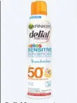  ??  ?? Delial Bruma antiarena 50+ (18,65 €/200 ml).