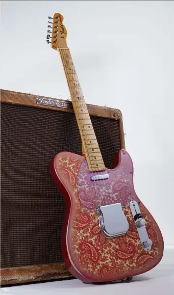  ??  ?? ABOVE This beautiful 1968 Paisley Telecaster features a maple fingerboar­d, just one element that produces that characteri­stic Tele ‘twang’ – “a clear, precise, vibrant response”, says Andy Powers