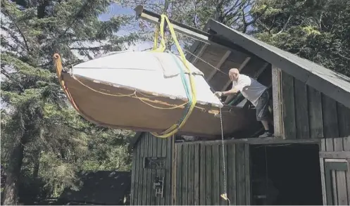  ?? PICTURE; SWNS ?? Duncan Hutchison built his own boat, named Sleipnir, in his shed in the village of Lochinver