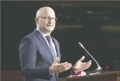  ?? ADRIAN WYLD / THE CANADIAN PRESS FILES ?? Bypassing Justice Minister David Lametti, a McGill Law professor, in announcing measures to protect
the French language in Canada, is “deeply problemati­c,” writes legal expert Gerard Kennedy.