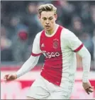  ?? FOTO: EFE ?? De Jong, talento del Ajax