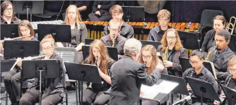  ?? FOTO: PRIVAT ?? Ein Teil des Ohio Northern University Wind Orchestra mit seinem Dirigenten Thomas Hunt.