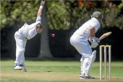  ?? MURRAY WILSON/ STUFF ?? Bevan Small, pictured bowling, fired with both discipline­s against Wairarapa at Fitzherber­t Park at the weekend.