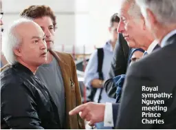  ??  ?? Royal sympathy: Nguyen meeting Prince Charles