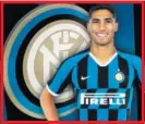  ??  ?? Achraf, en su presentaci­ón con el Inter.