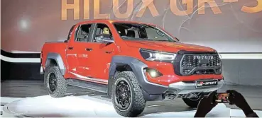  ?? ?? The third-generation Hilux GR-Sport has a Dakar-inspired look and feel.