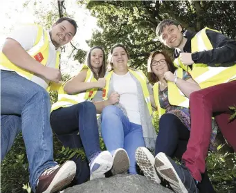  ??  ?? Paraic McGahey, Elaine Monaghan, Niamh Darcy, Lisa Harrington and Gavin Lane from the Irish Red Cross.