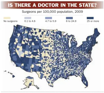  ?? MODERN HEALTHCARE GRAPHIC ?? Source: American College of Surgeons Health Policy Research Institute