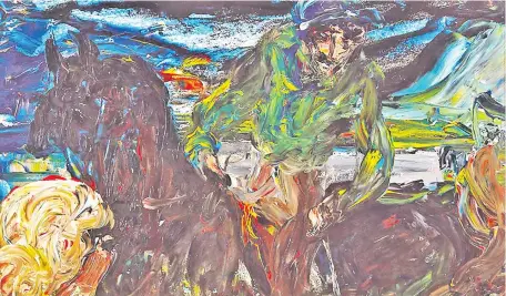  ??  ?? “Muldoon and Rattlesnak­e, Drumcliffe Street, County Sligo, 1928” by Jack B Yeats.