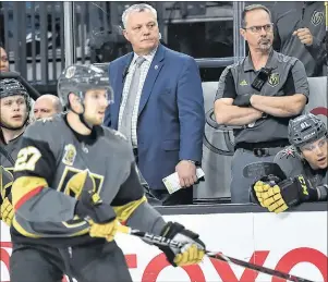  ?? DAVID BECKER/VEGAS GOLDEN KNIGHTS ?? Kinkora Regional High School graduate Mike Kelly is an assistant coach with the Vegas Golden Knights.