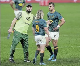 ?? Picture: EJ LANGNER/GALLO IMAGES ?? NO MORE: SA director of rugby Rassie Erasmus will no longer be able to act as a water boy