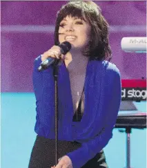  ?? CHRIS YOUNG/THE CANADIAN PRESS ?? Vancouver’s Carly Rae Jepsen takes the stage at Sunday’s MMVAs in Toronto.