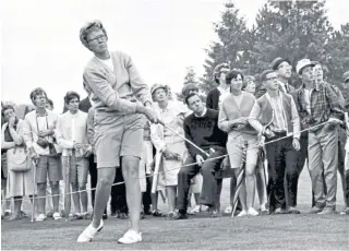  ??  ?? On the fairway in 1967: though she radiated cool confidence, she admitted that ‘sometimes I lose control of my emotions’