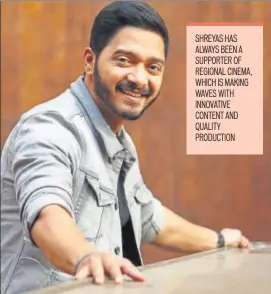  ?? PHOTO: JASJEET PLAHA/HT ?? Shreyas Talpade had a good year with two successful films