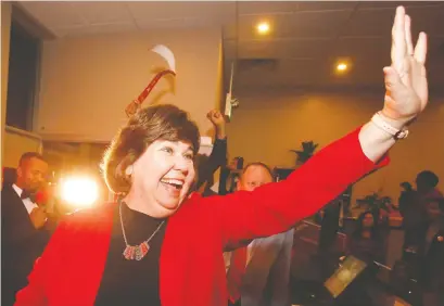  ?? PATRICK DOYLE ?? Re-elected Ottawa-West-Nepean Liberal MP Anita Vandenbeld arrives at her victory party on election night.