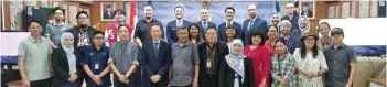  ?? ?? Rafail (front row, fifth from left) and other members of the Indonesia Republic Kota Kinabalu Consulate General posing with media members in attendance.