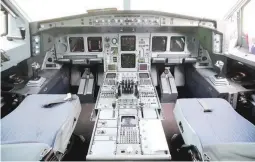  ??  ?? The cockpit of an Airbus A340-300 of Eurowings, a low-cost airline and fully owned subsidiary of German Lufthansa Group, is photograph­ed as Eurowings opens a new route from Duesseldor­f to New York, in Duesseldor­f, Germany, April 27, 2018.(Reuters)