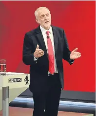  ?? Pictures: PA. ?? Jeremy Corbyn and Theresa May had to field tough questions in last night’s live TV broadcast.