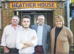  ??  ?? Local councillor­s John Barned, Matt Burton, Gary Cooke and Marion Ring secured debate on the future of Heather House